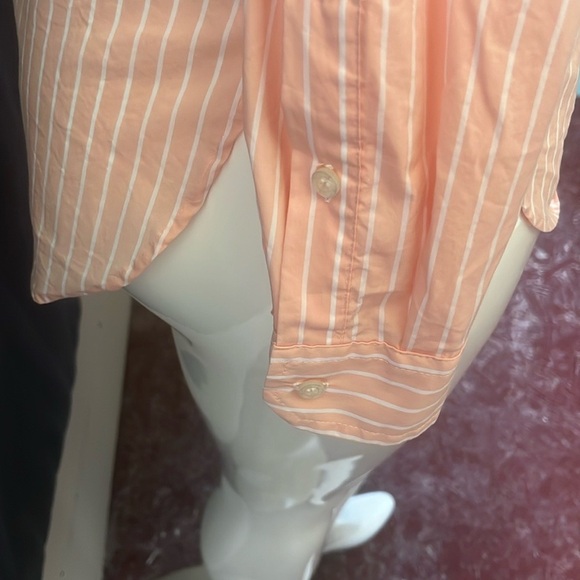 Calvin Klein Pink and White Fitted Long Sleeve Blouse Size XS - Picture 6 of 7